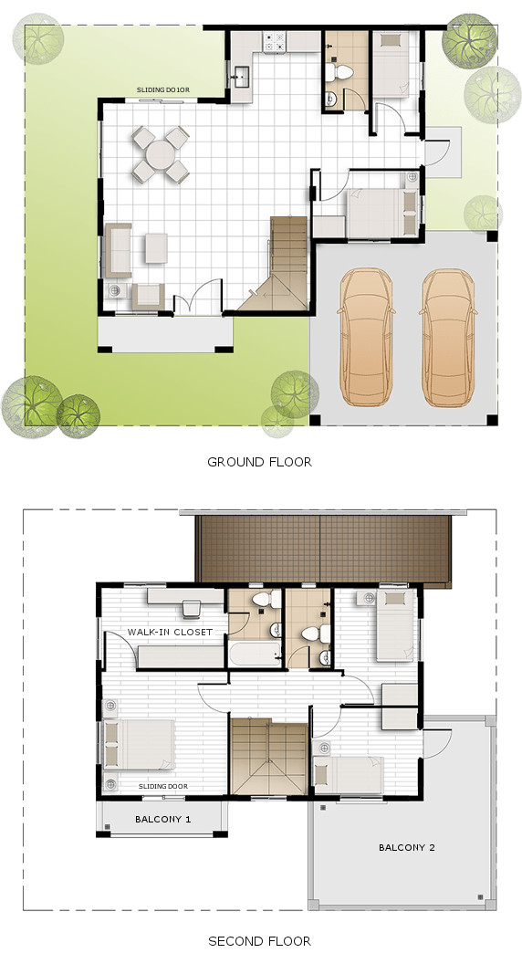 Greta Floor Plan House and Lot in Naga